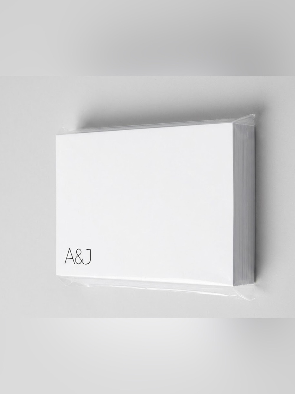 NWT luxury custom stationary set brand new high end a&j monogram cards and env.
